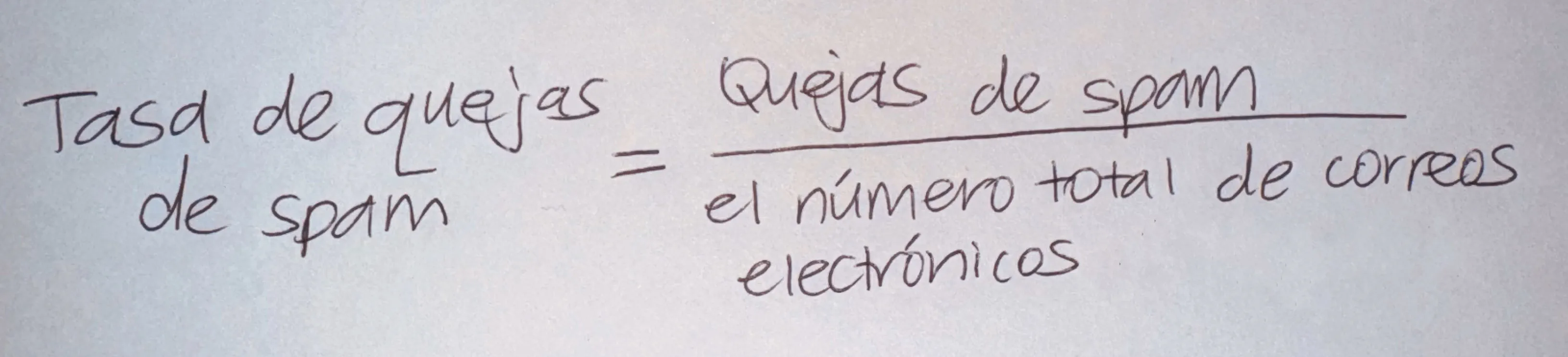 fórmula escrita a mano