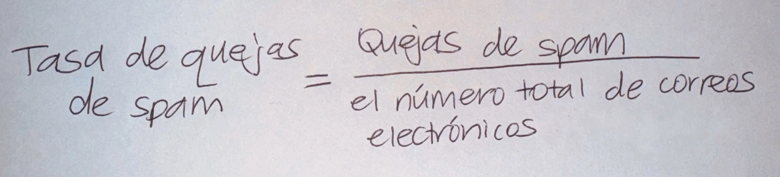 fórmula escrita a mano