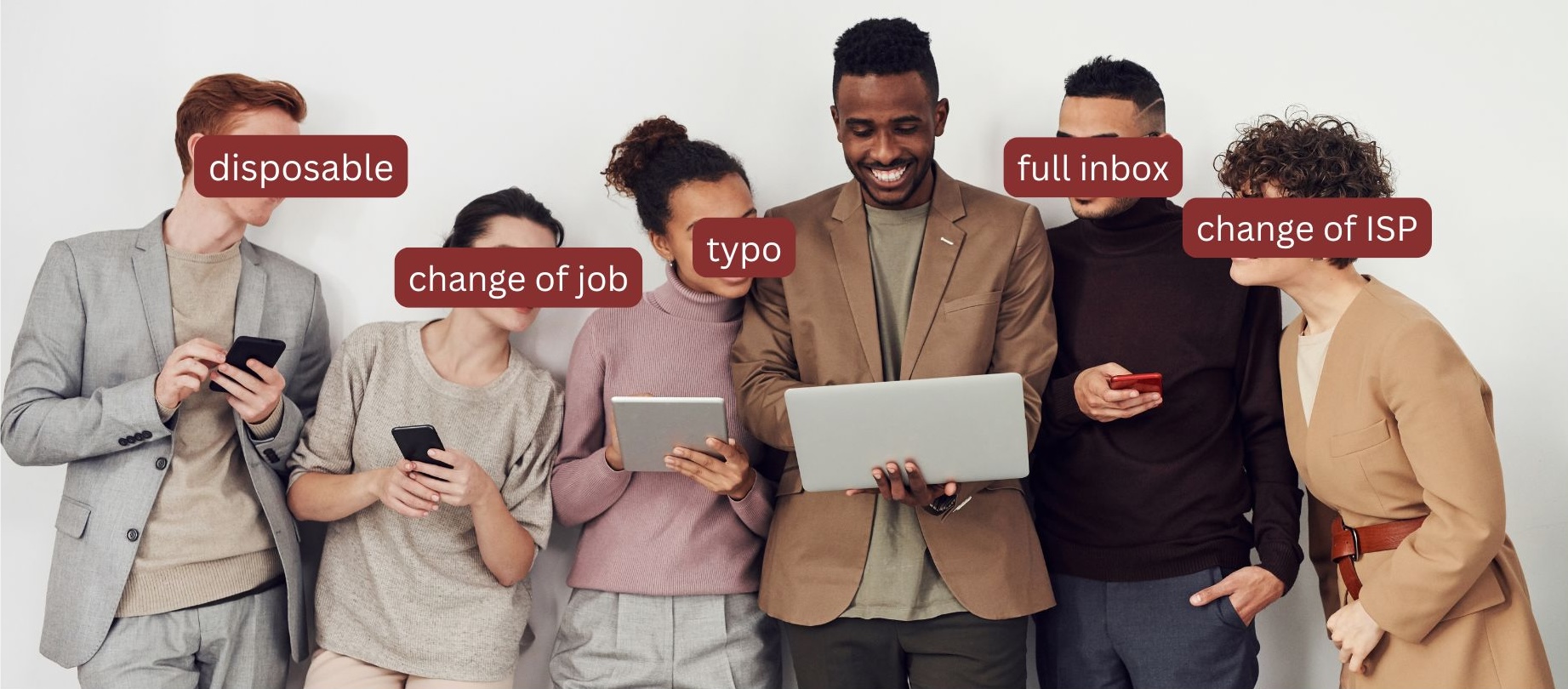 People reviewing email list issues