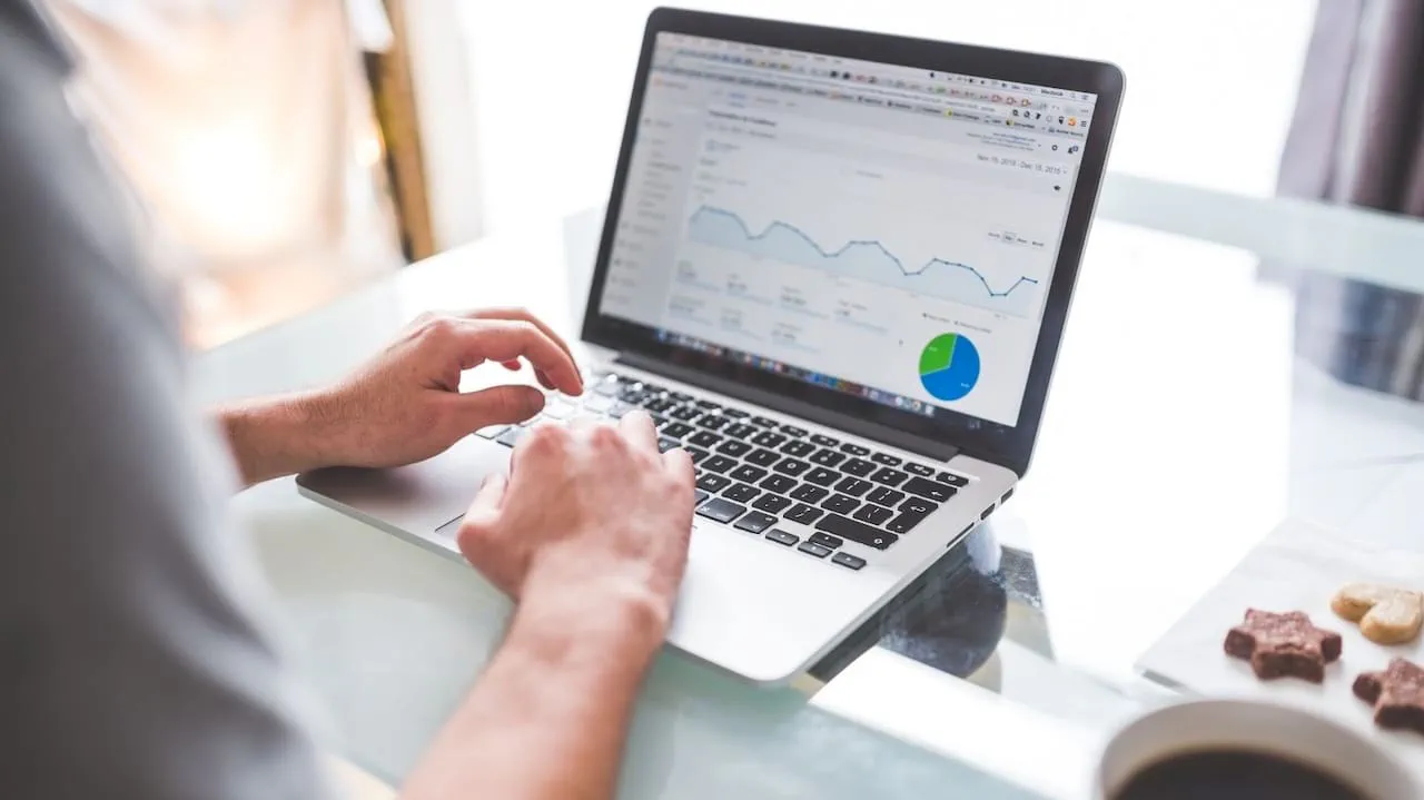 graphs on laptop